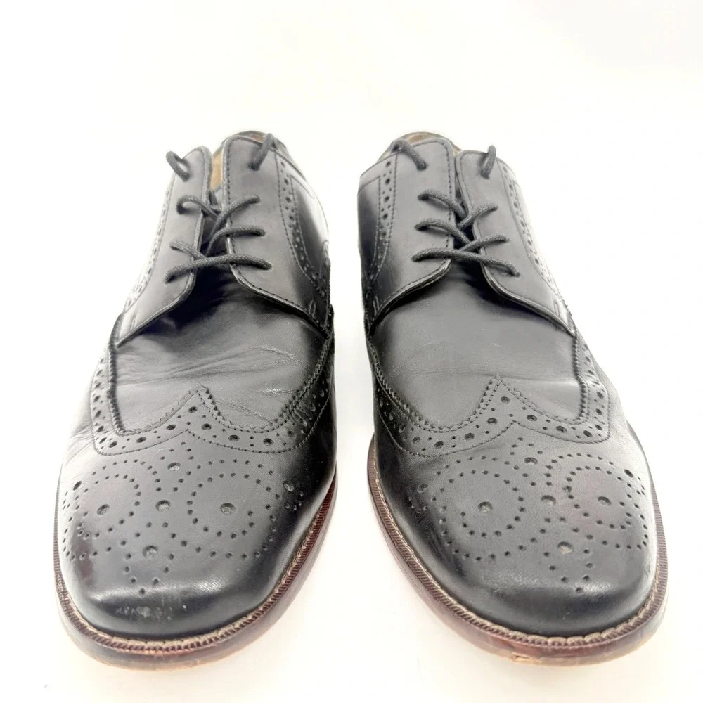 Florsheim Wingtip Oxford Mens 12 Black Leather Brogue Derby Dress Shoes Formal